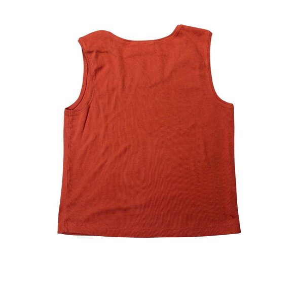 Chicos Women's Ribbed Scoop Neck Sleeveless Tank Top Size XL Cotton Blend - Picture 3 of 7